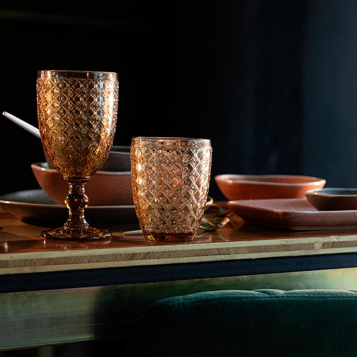 SET 6 VASOS AMBAR
