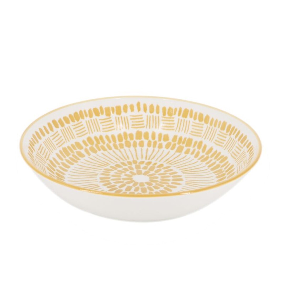 PLATO SOPERO 20,5CM ESTAMPADO AMARILLO