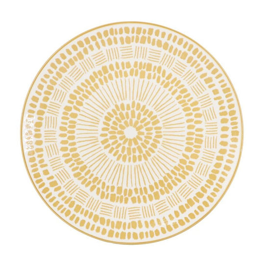 PLATO LLANO 27CM ESTAMPADO AMARILLO