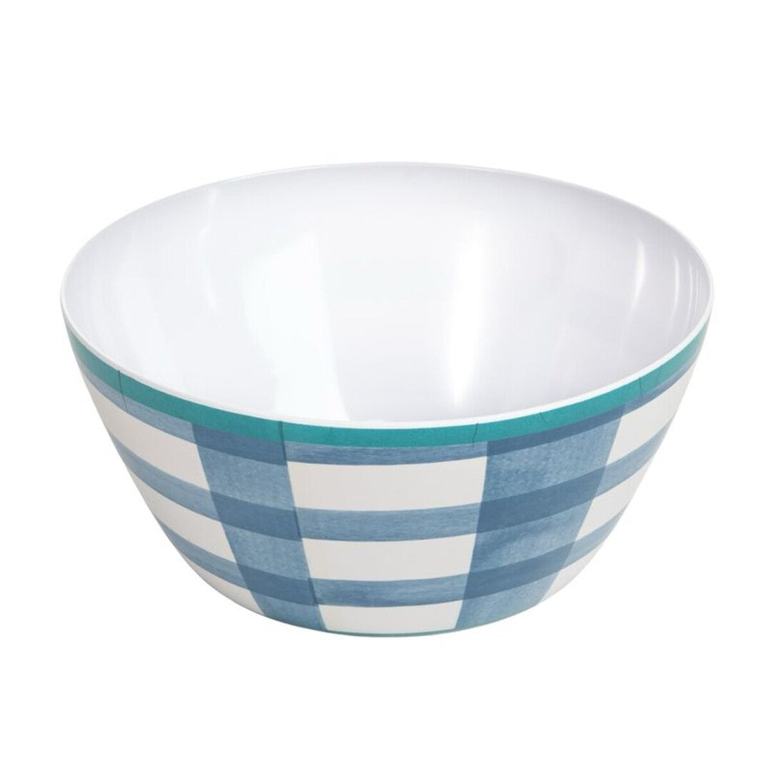 ENSALADERA MELAMINA VICHY AZUL