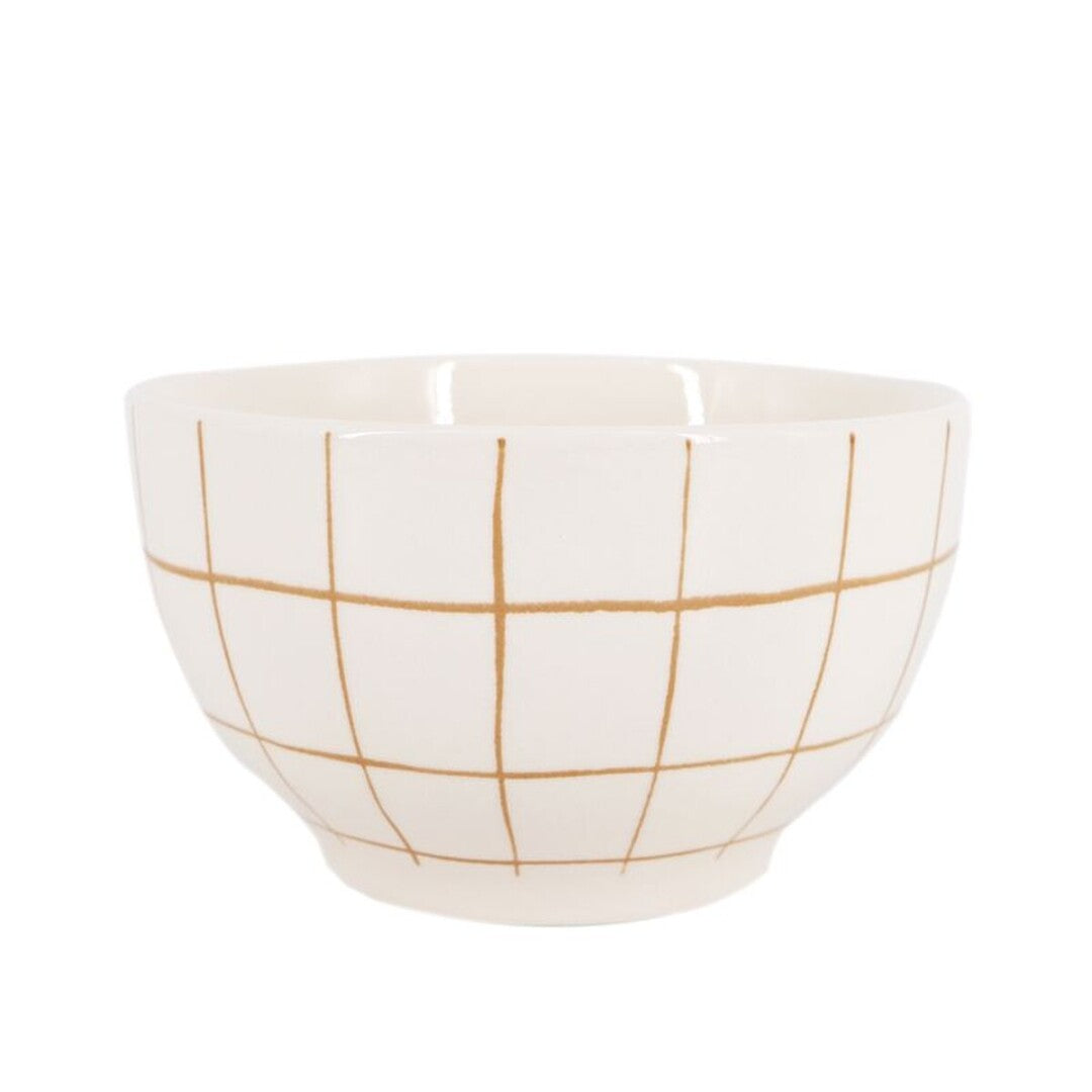 BOWL 750ML CUADROS AMARILLO