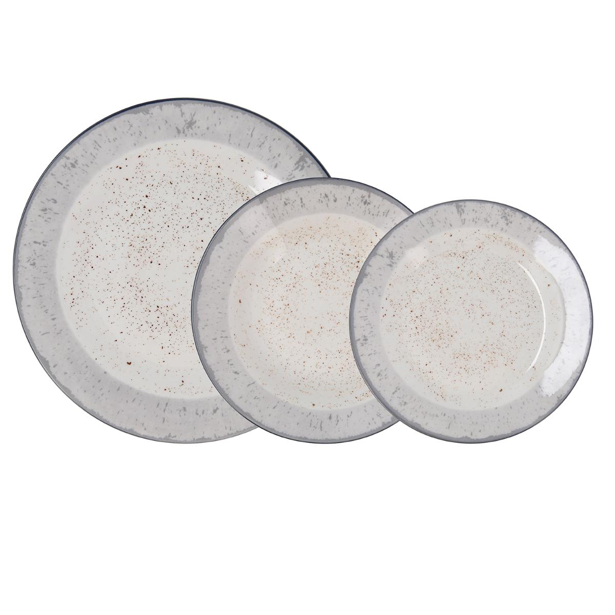 VAJILLA PORCELANA GRIS GASTADO