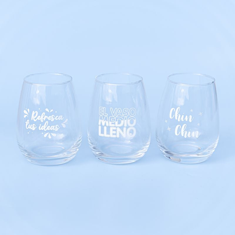 JUEGO DE 3 VASO CRISTAL 420ML