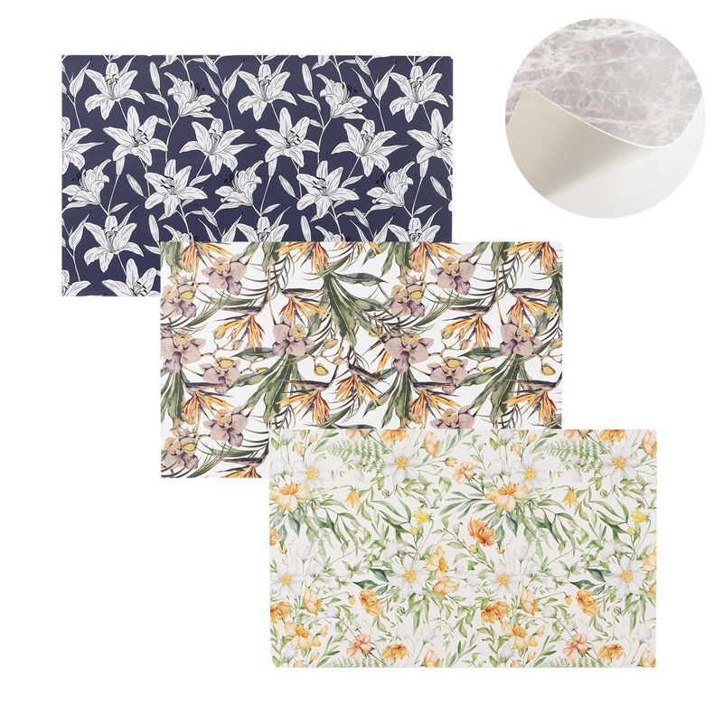 JUEGO DE 3 ALFOMBRA COCINA VINILICA 75X45 FLORES