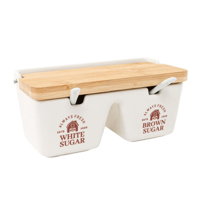 AZUCARERO DOBLE CON CUCHARA FARM HOUSE