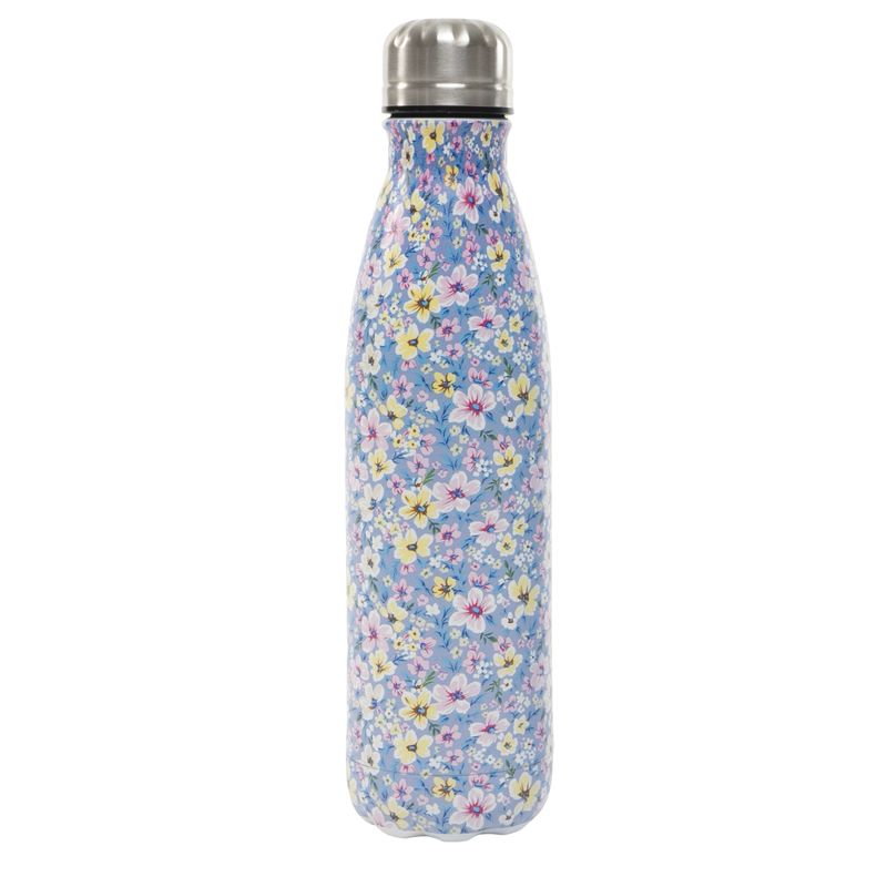 BOTELLA ACERO INOX. 500ML FLORES