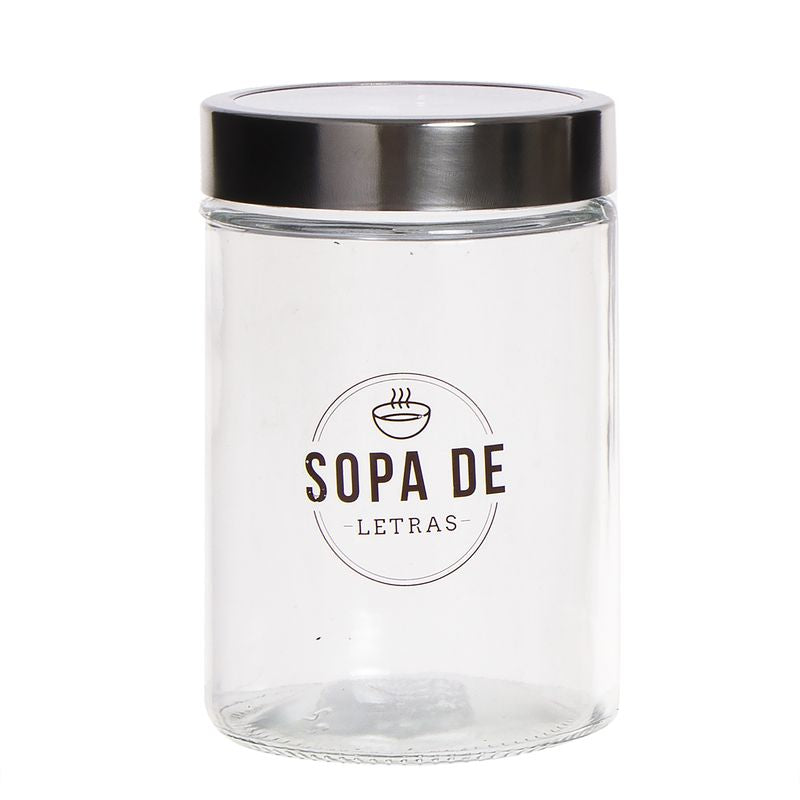 BOTE CRISTAL SOPA DE LETRAS 1200ML