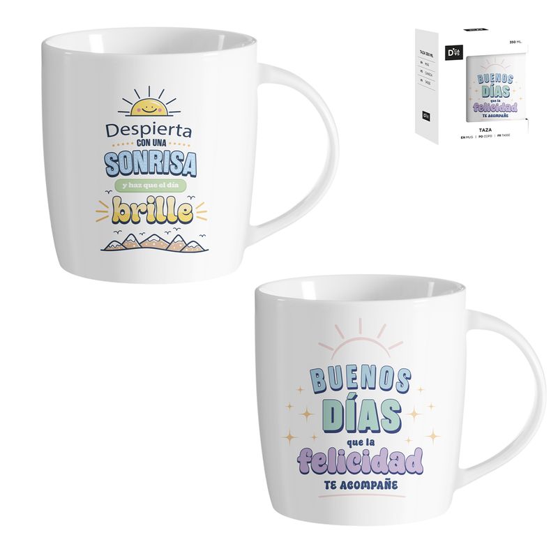 JUEGO DE 2 MUG 350ML BUENOS DIAS