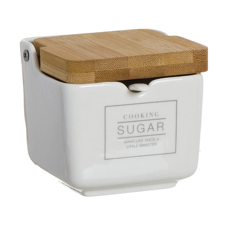 AZUCARERO TAPA BAMBU ESSENTIAL BLANCO