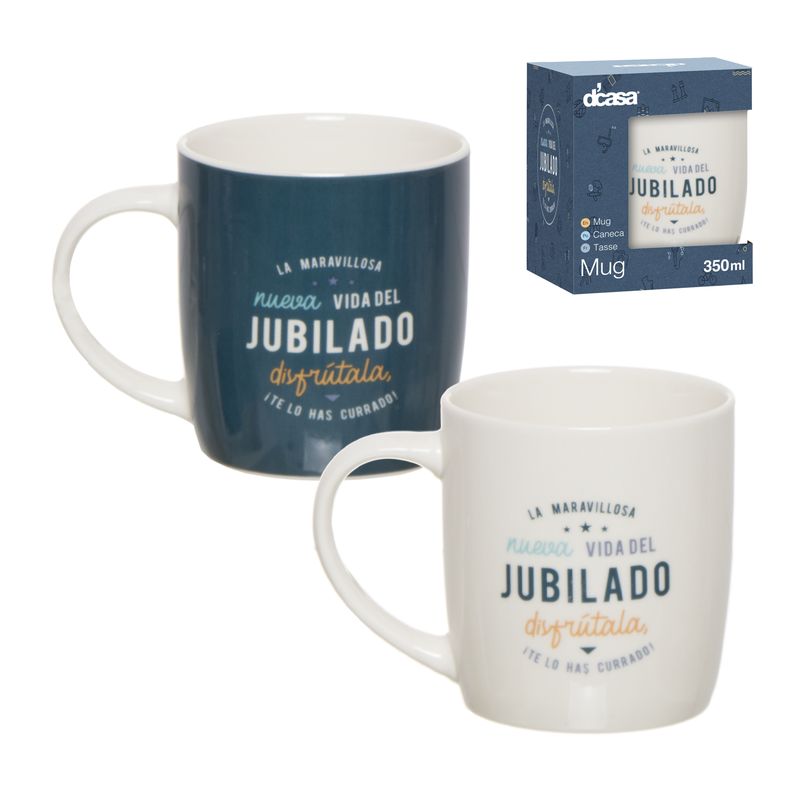 JUEGO DE 2 MUG 350ML JUBILADOS