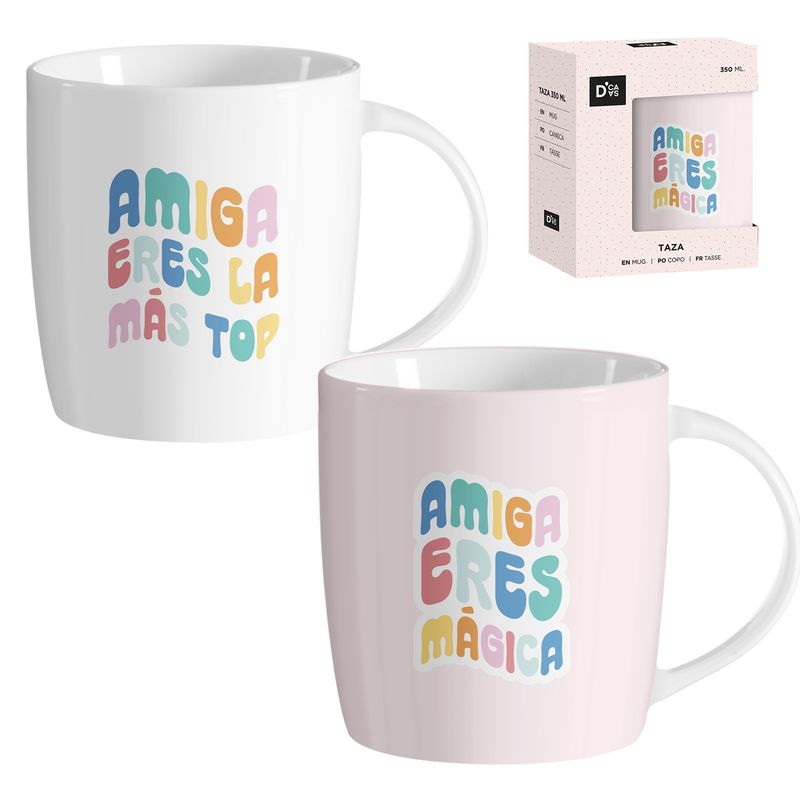 JUEGO DE 2 MUG 350ML AMIGAS