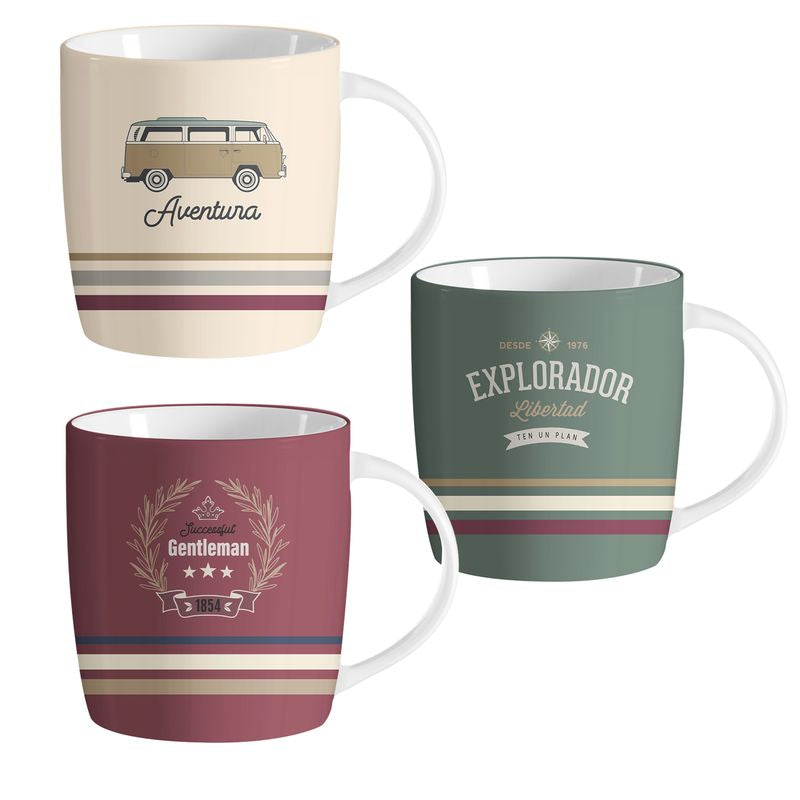 JUEGO DE 3 MUG 350ML SENIOR CLUB