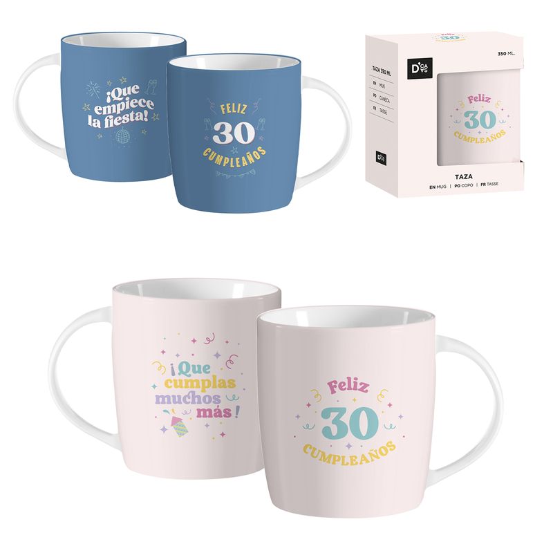 JUEGO DE 2 MUG 350ML 30 AÑOS
