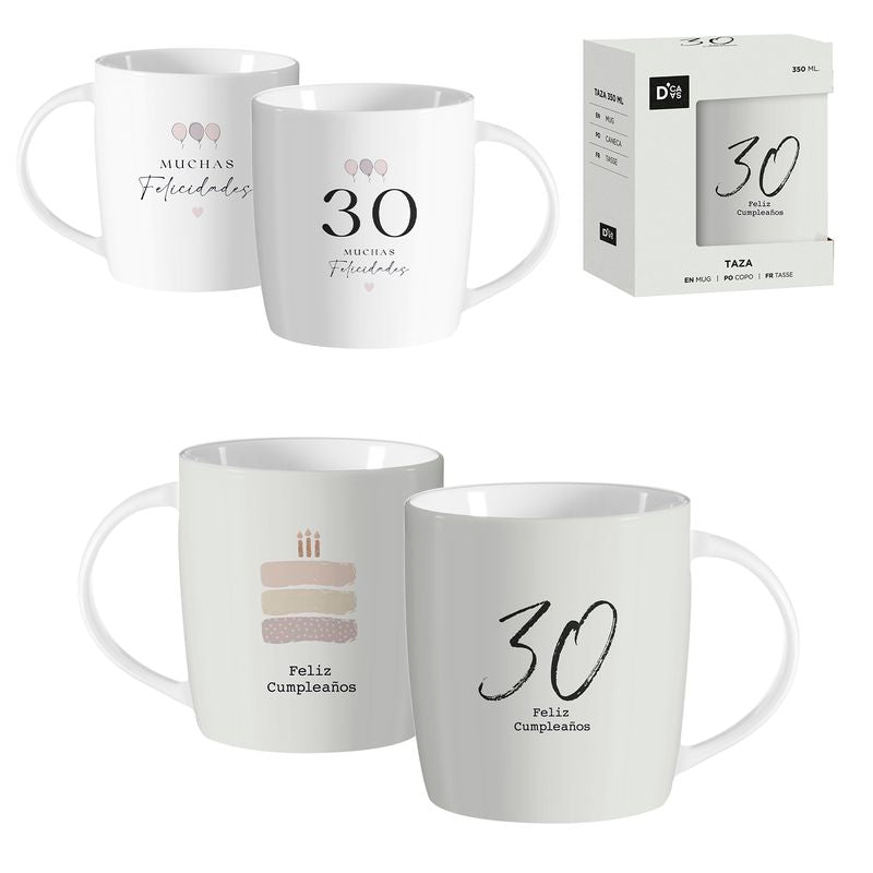 JUEGO DE 2 MUG 350ML 30 AÑOS