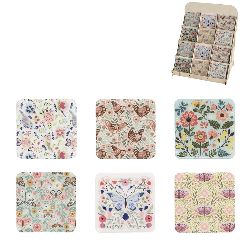 JUEGO DE 6 POSAVASOS FLORES