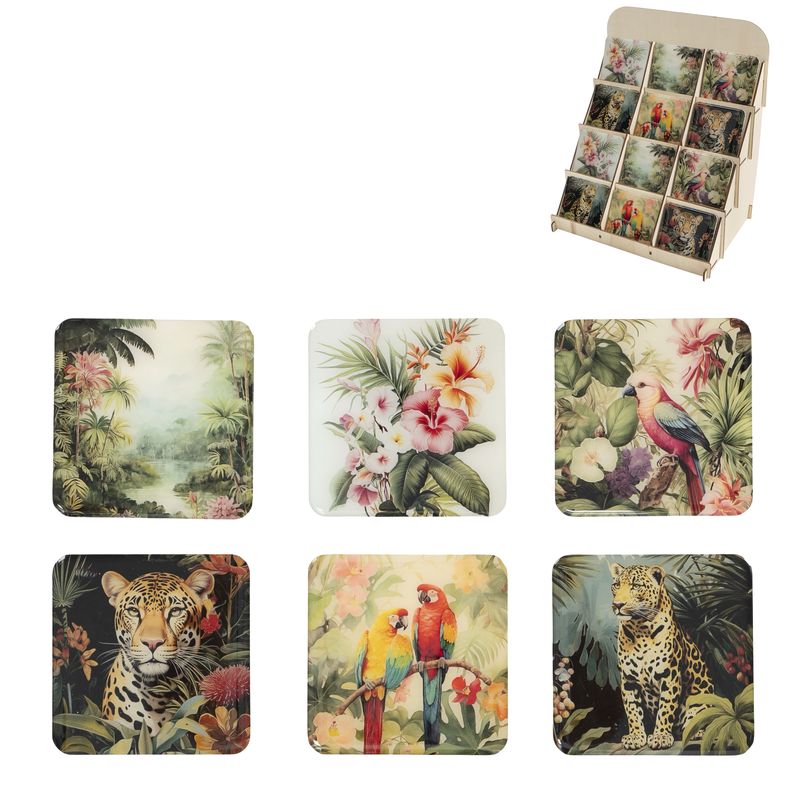 JUEGO DE 6 POSAVASOS TROPICAL