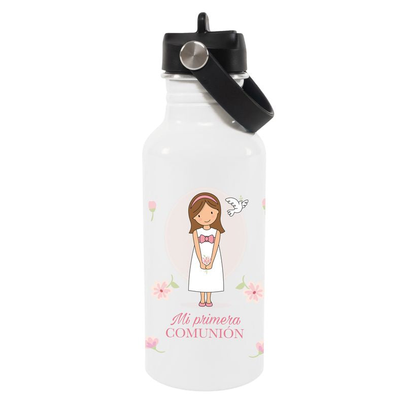 BOTELLA ALUMINIO 600ML COMUNION NIÑA
