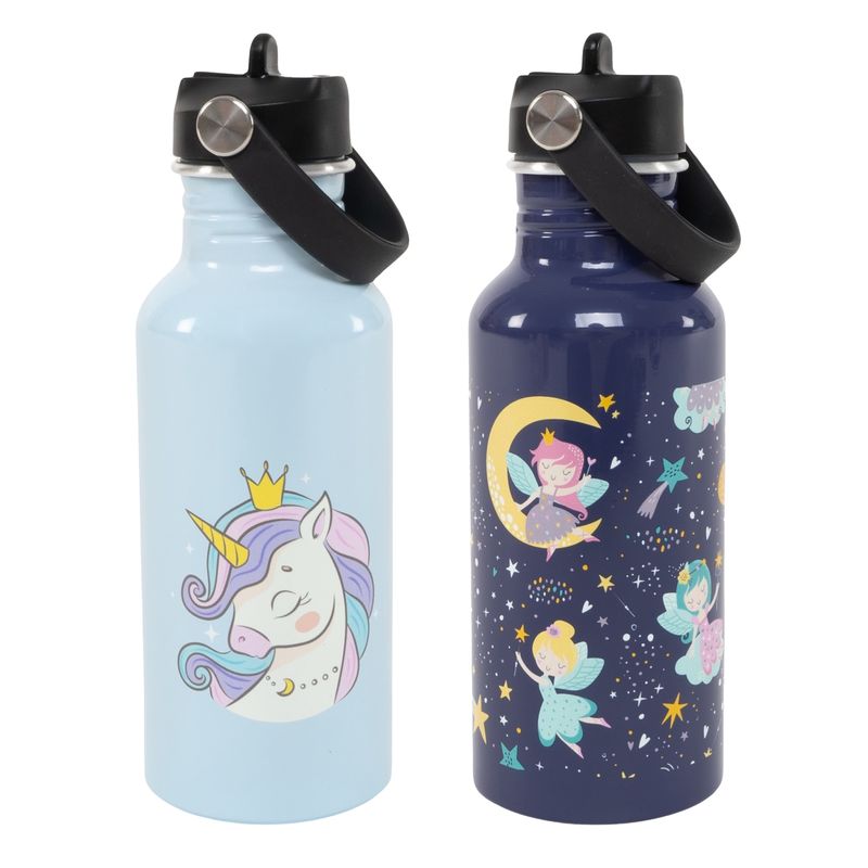 JUEGO DE 2 BOTELLA ALUMINIO 600ML NIÑA