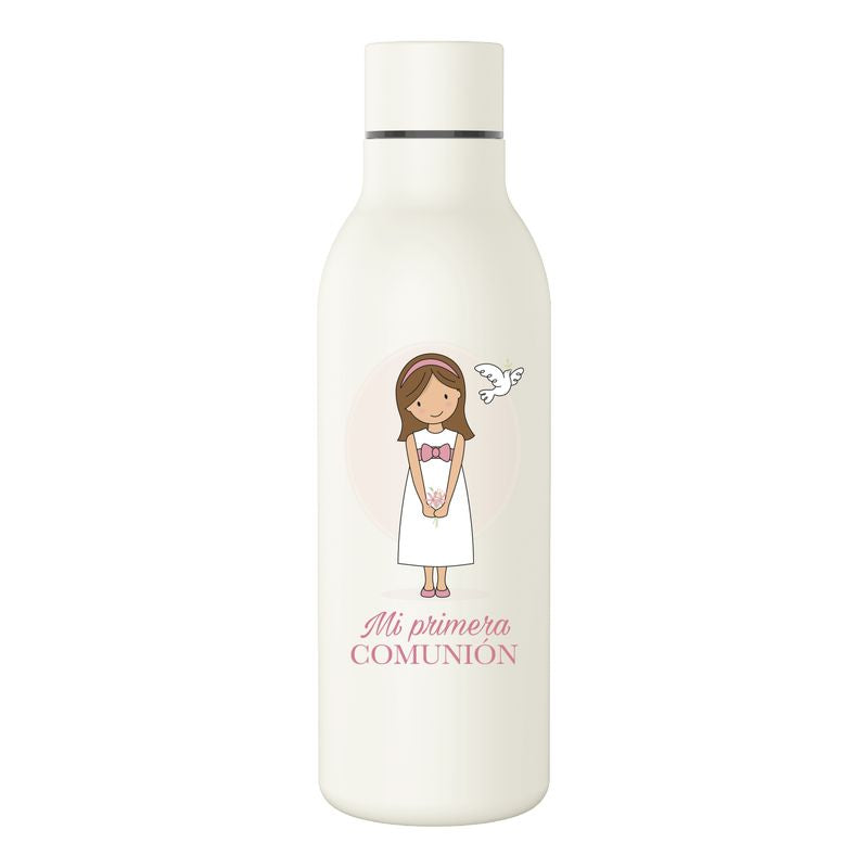 BOTELLA ACERO INOX. 500ML COMUNION NIÑA