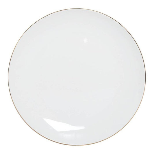 PLATO LLANO PORCELANA GRANDE CON VIVO DORADO