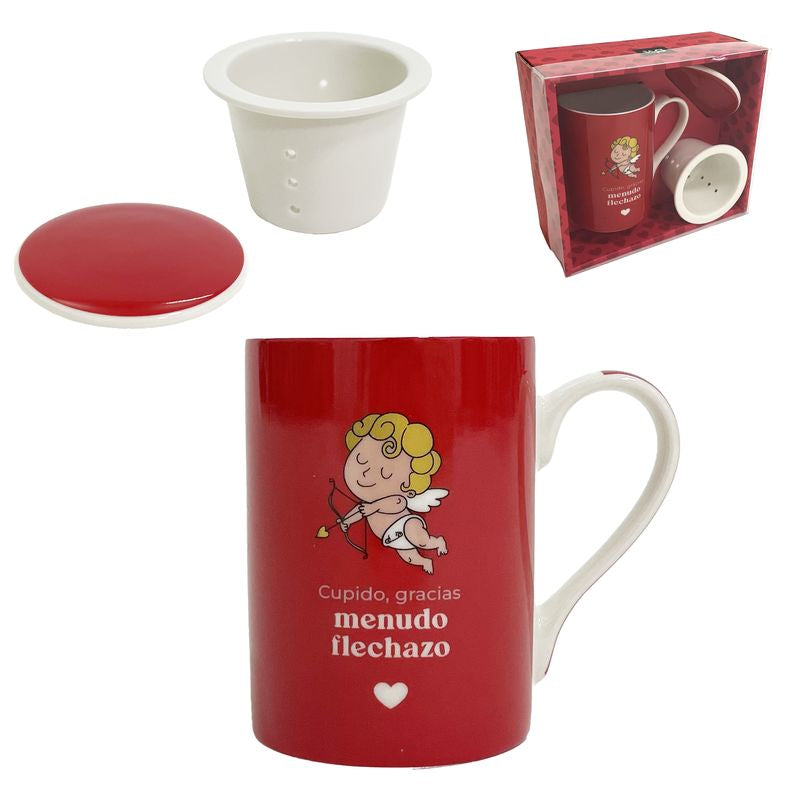 TISANA 295ML CON FILTRO CERAMICA AMOR