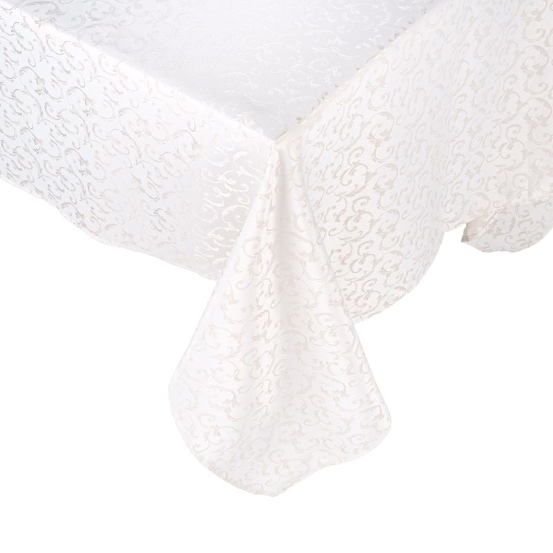 MANTEL ANTIMANCHAS JACQUARD 150X150CM CRUDO
