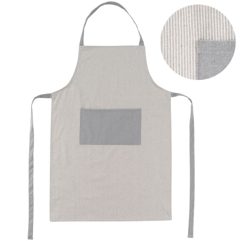 DELANTAL CON BOLSILLO GRIS