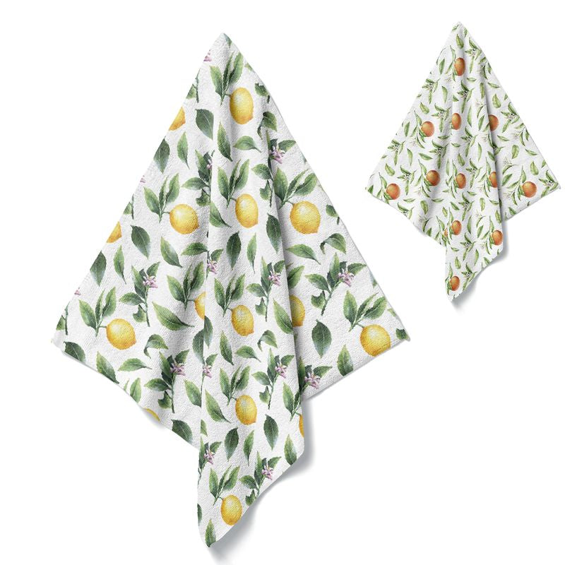 JUEGO DE 2 PAÑO COCINA 35X50 MICROFIBRA FRUTAS