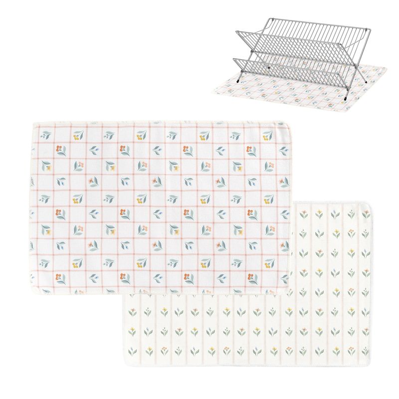 JUEGO DE 2 ALFOMBRILLA ESCURREPLATOS 45X30