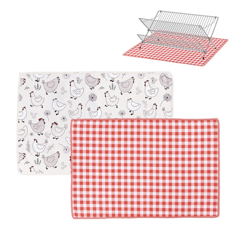 JUEGO DE 2 ALFOMBRILLA ESCURREPLATOS 45X30