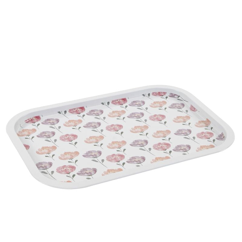 BANDEJA METAL 40X28,5 FLORES