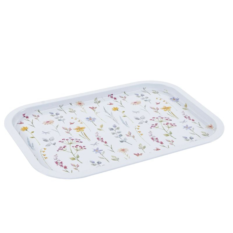 BANDEJA METAL 40X28,5 FLORES