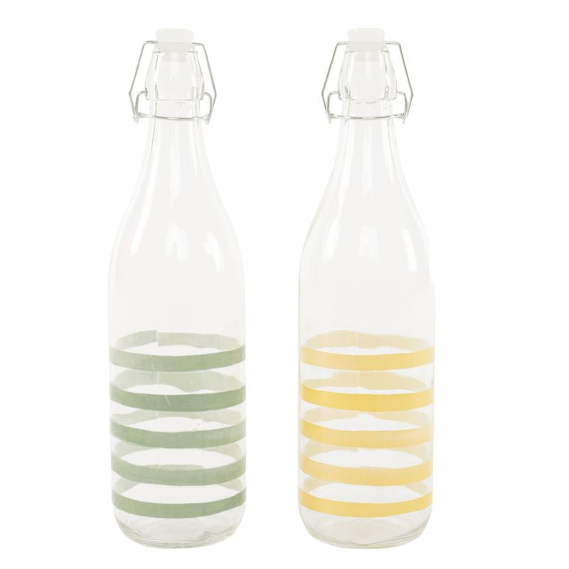 JUEGO DE 2 BOTELLA 1L RAYAS
