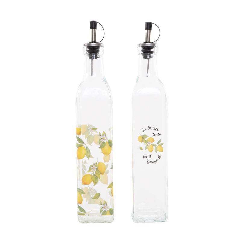 JUEGO DE 2 ACEITERA 500ML LIMONES