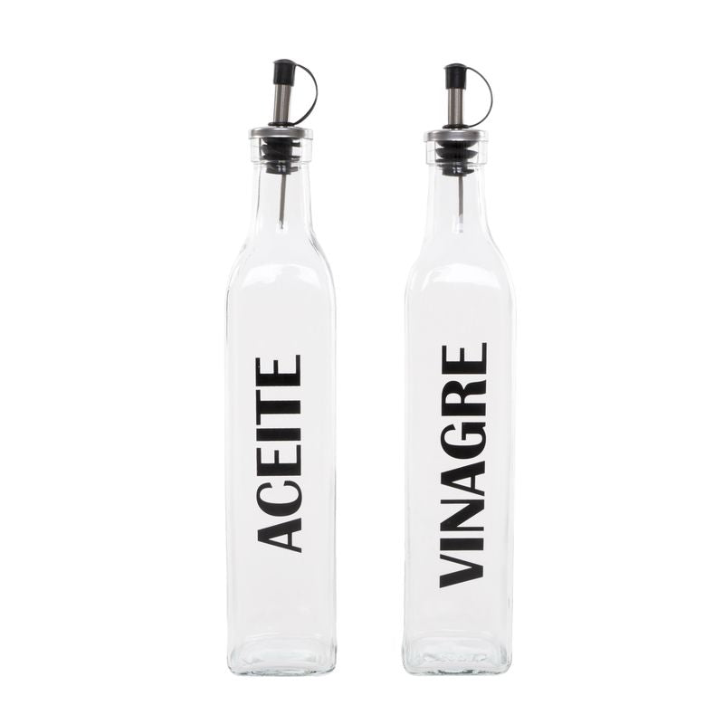 JUEGO DE 2 ACEITERA 300ML ACEITE / VINAGRE