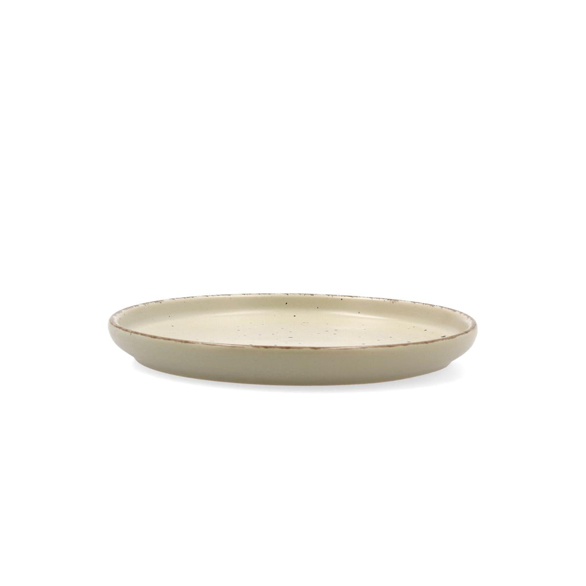 PLATO POSTRE EFECTO GASTADO OLIVA