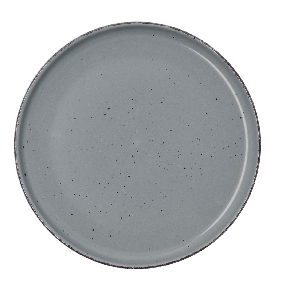 PLATO LLANO EFECTO GASTADO GRIS