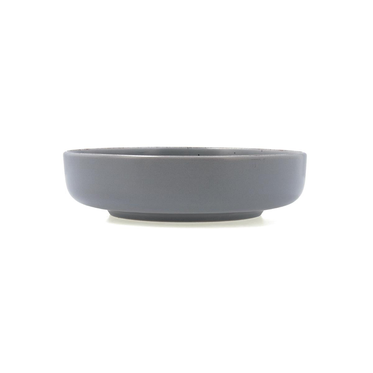 PLATO HONDO EFECTO GASTADO GRIS