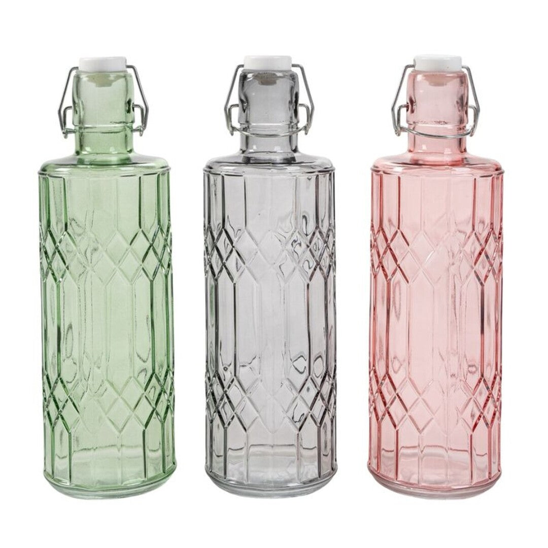 JUEGO DE 3 BOTELLA 1L TALLADA