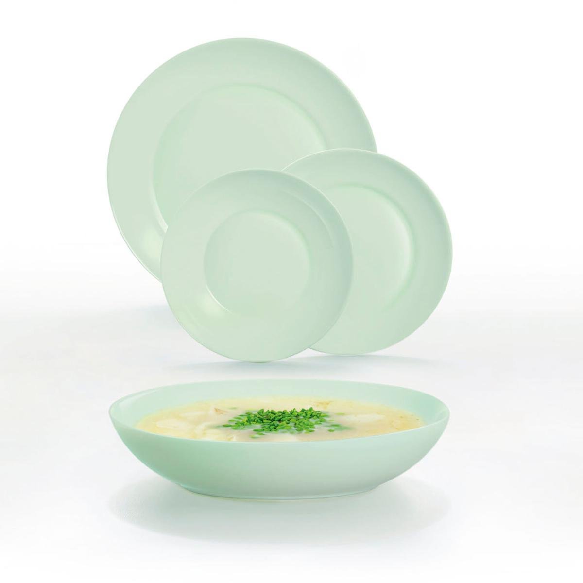 VAJILLA OPAL VERDE
