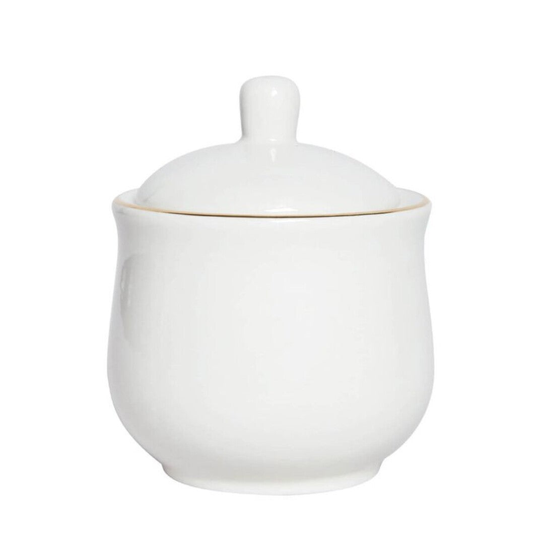 AZUCARERO PORCELANA CON VIVO DORADO