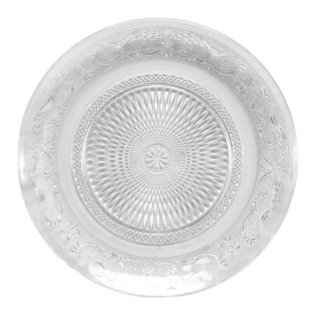 PLATO LLANO 25CM CRISTAL GRABADO