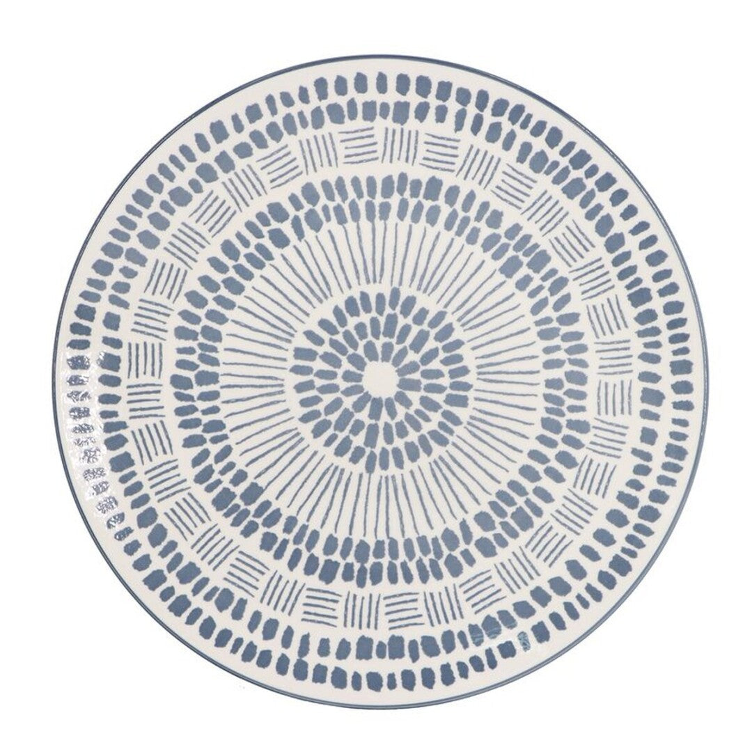 PLATO LLANO 27CM ESTAMPADO GRIS AZULADO