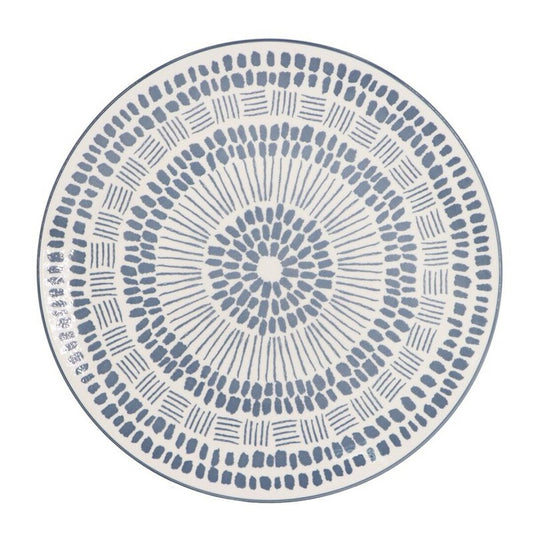 PLATO LLANO 27CM ESTAMPADO GRIS AZULADO