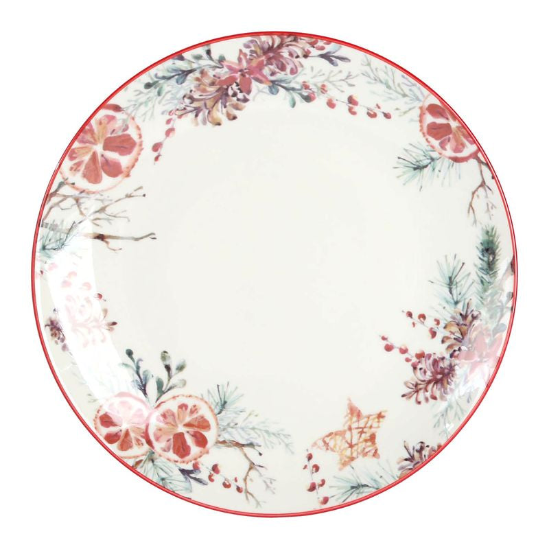 PLATO LLANO XMAS PORCELANA