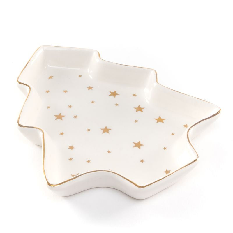 BANDEJA ÁRBOL CON ESTRELLAS DORADAS