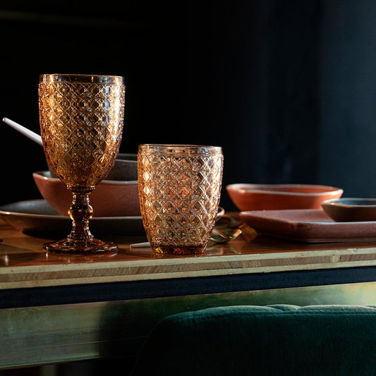SET 6 VASOS AMBAR