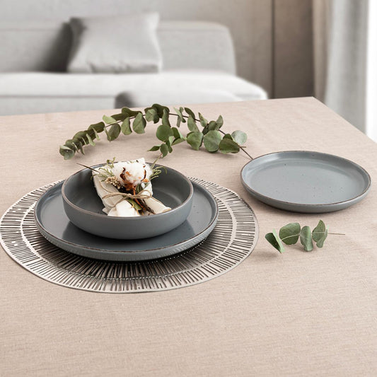 VAJILLA EFECTO GASTADO GRIS