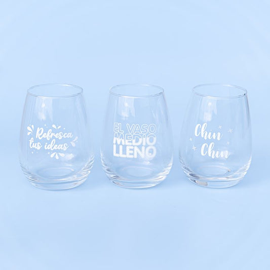 JUEGO DE 3 VASO CRISTAL 420ML