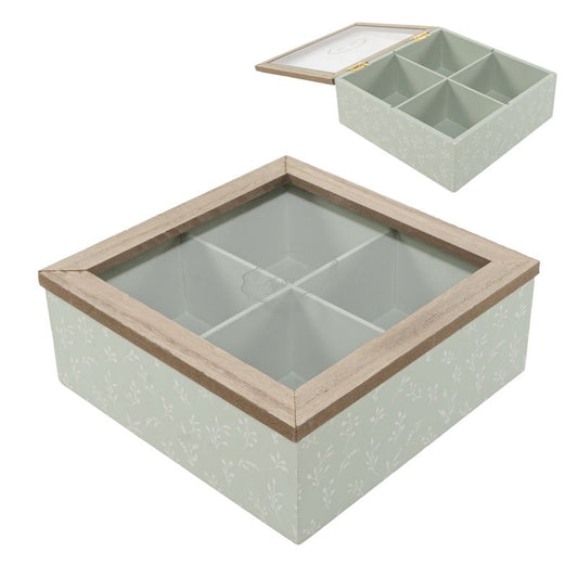 CAJA INFUSIONES 4 DPTOS. HOJAS